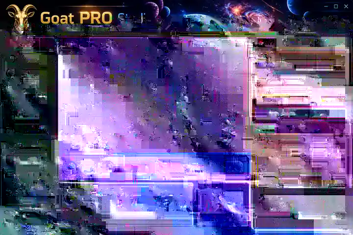 Visual do GOAT PRO Studio com interface espacial
